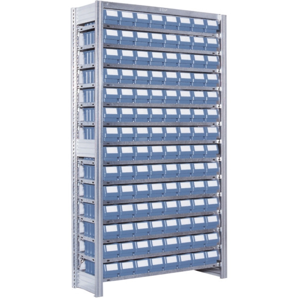 BITO Behälterregal mit 112RK 1849x1058x424 Grundfeld verzinkt lose FP, 53035