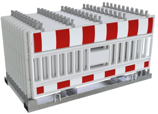 Schake Absperrschrankengitter SET Typ 32000, 1x Lager- und Transporttraverse für Absturzsicherung, 20x Absperrschrankengitter ULTRA, 33620KA-32000