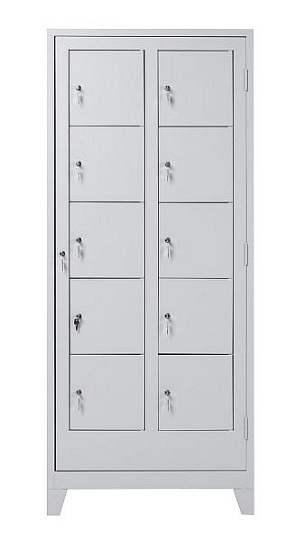 Mades Wäscheverteilerschrank 10 türig Lichtgrau, SDC1077110GRA