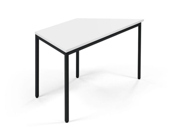 Deskin Konferenztisch PROFI MODUL, Platte Weiß, Gestell Schwarz RAL 9005, B 1600/800 x T 690 x H 728 mm, 359455