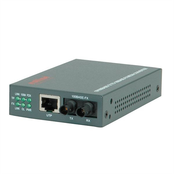 ROLINE Fast Ethernet Konverter RJ-45 - ST, Loop-back, 21.13.1070