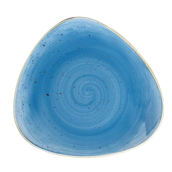 Churchill Stonecast Dreieckiger Teller, Kornblumenblau, 229 mm, (12 Stück), DF770