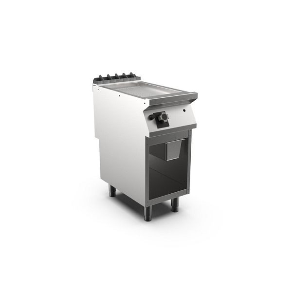 Mareno M1-700 Gas-Grillplatte mit gerippter Mattchromplatte, 40cm, 400(B)x750(T)x900(H)mm, FT74GRCSG, 171.207
