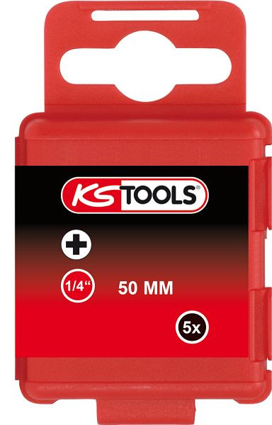 KS Tools 1/4" Bit PH, 50mm, PH0, VE: 5 Stück, 911.3340, 4042146551325
