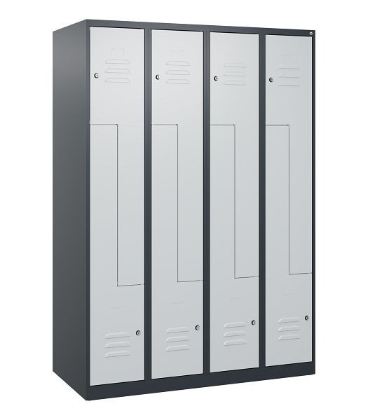 C+P Z-Spind Classic PLUS, 8 Abteile, 1700x1200x500mm, 7016/7035, Zylinderschlösser, 0800037-408 S10009