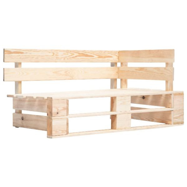vidaXL Outdoor-Eckbank Paletten Holz, zeitloses Design, 45769