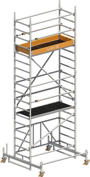 Layher Gerüst Zifa P2 mit Uni Telegeländer, Max. Plattformhöhe: 3,76 m, 1416214