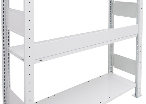 Schulte Schüttgutleiste, 90 x 750 mm (H x B), verzinkt für MULTIplus250- und MULTIplus330-Fachböden, 12572-40