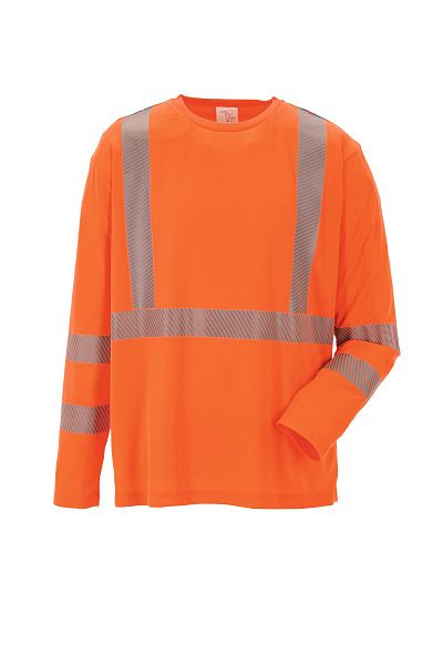 Planam Norit Warnschutz T-Shirt langarm orange L, Unisex, 5885052