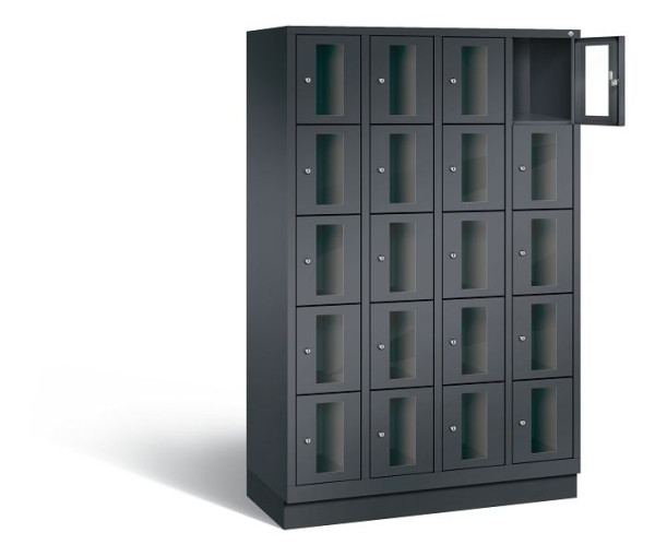 C+P Schließfachschrank Classic, H1800xB1190xT500mm, Farbe: Schwarzgrau, 8020A405 S10016