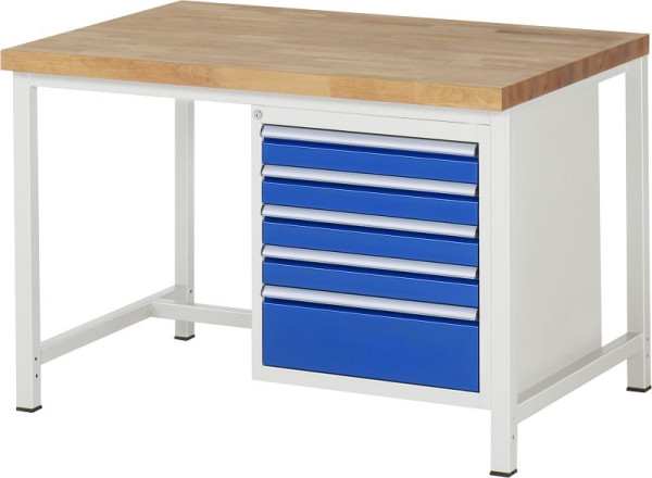 RAU Werkbank Serie 8000 - Modell 8168, B1250 x T900 x H840 mm, 13-8168A1-129B4S.11