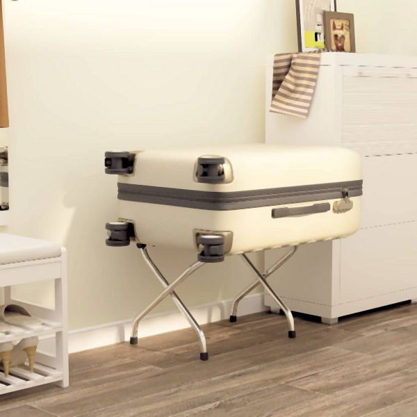 vidaXL Gepäckablage mit Rückenlehne Silbern 56x39x52cm, 153074