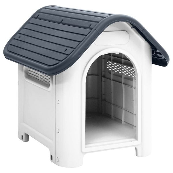 vidaXL Hundehütte Grau 59x75x66 cm Polypropylen, 152226