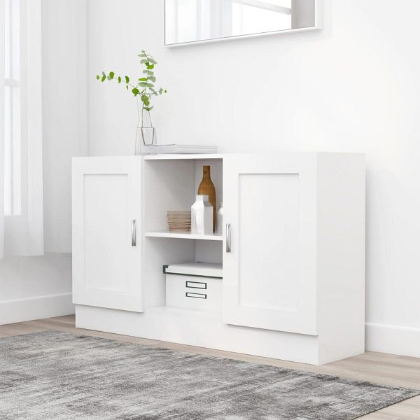 vidaXL Sideboard Weiß 120x30,5x70 cm Holzwerkstoff, 802777