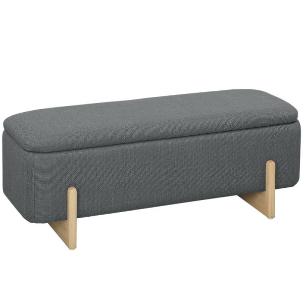 HOMCOM Hocker mit Stauraum, Sitzbank mit Schaumstoffpolsterung, Leinenimitat, 111 x 44 x 44,5 cm, 838-467V00CG
