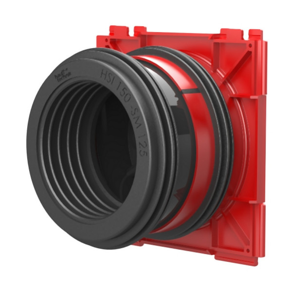 Hauff Einfach-Dichtpackung zum Einbetonieren, mit Gummisteckmuffe Zum Anschluss von glatten Kabelschutzrohren HSI150 1x1 GSM125/120, 3030303407