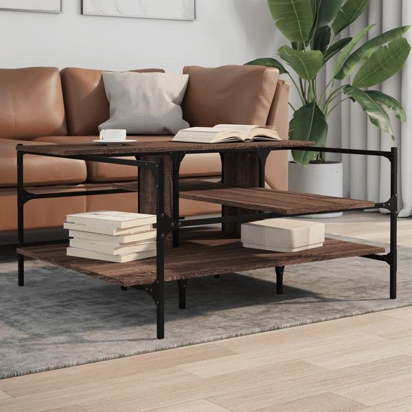 vidaXL Couchtisch Braun Eichen-Optik 100x100x48,5 cm Holzwerkstoff, 842315