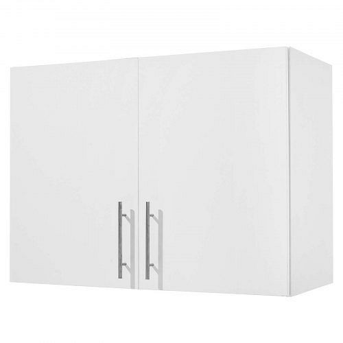 VEVOR 2-stöckiger Wandschrank Weiß (406x813x610 mm) mit 2 Türen, verstellbarem Regal für Küche, Garage, Wäscherei, XYFJLM32INCHDMAJK001V0