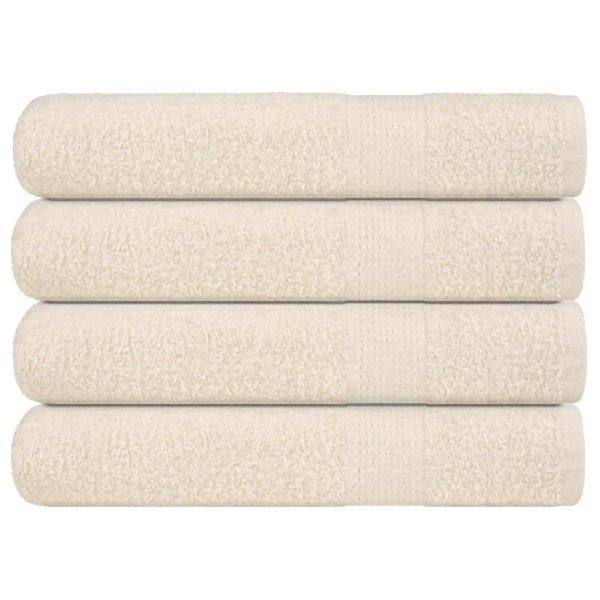 vidaXL Saunatücher 4 Stück Creme 80x200 cm 360 g/m² 100% Baumwolle, 137008