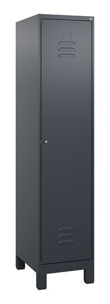 C+P Umkleidespind Classic PLUS, Füße, 1800x400x500mm, 7016/7016, Zylinderschloss, 0800107-12 S10027