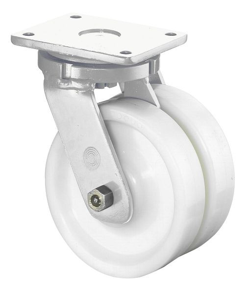 BS Rollen Schwerlastdoppelrolle, Rad-Breite 2x60 mm, Rad-Ø 250 mm, Tragfähigkeit 2000 kg, Lauffläche/Radkörper Kunststoff, Kugellager, S100.B15.251