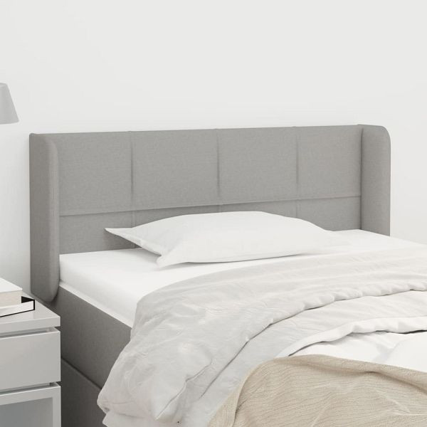 vidaXL Kopfteil mit Ohren Hellgrau 93x16x78/88 cm Stoff, 3118750