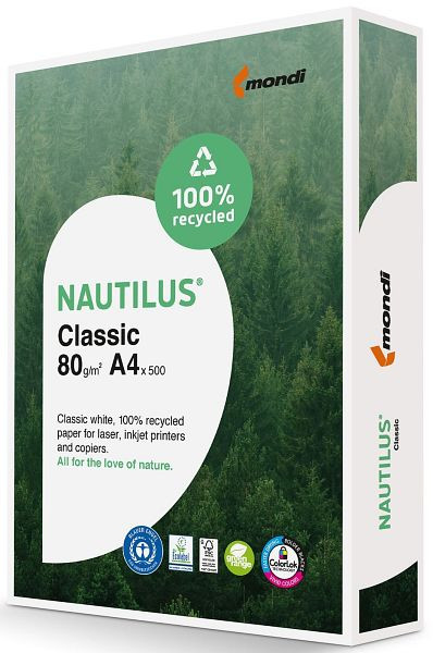 mondi NAUTILUS Classic - A4, 80 g/qm, weiß, 500 Blatt, 2100005084