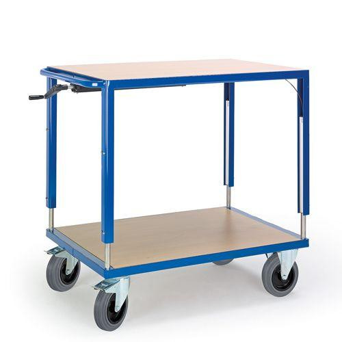 Rollcart Tischwagen 2 Ladeflächen 1090x700 mm höhenverstellbar (1160x700), Tragkraft: 400 kg, 06-7557
