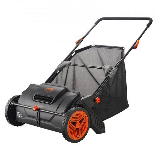 VEVOR Hand-Rasenmäher 53,5cm Kehrbreite Manuell 99L Fassungsvermögen des Fangkorbs 112x67x90cm verstellbar zum Aufkehren von Laub, S35CUFT21INCHNVK3V0