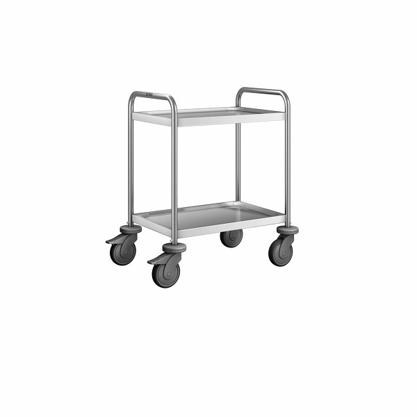 B.PRO Servierwagen SW 8 x 5 -2 Kids, 2 Lenkrollen mit Feststeller und 2 Bockrollen, Kunststoff DIN 18867, 575476