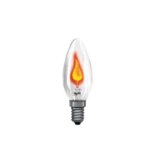 PAULMANN Kerzenlampe 3W klar E14 230V Flackerkerze 530.00, 113152