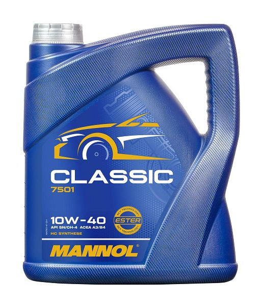 MANNOL HC-Synthese-Motoröl 7501 Classic 10W-40, VE: 4 l, MN7501-4