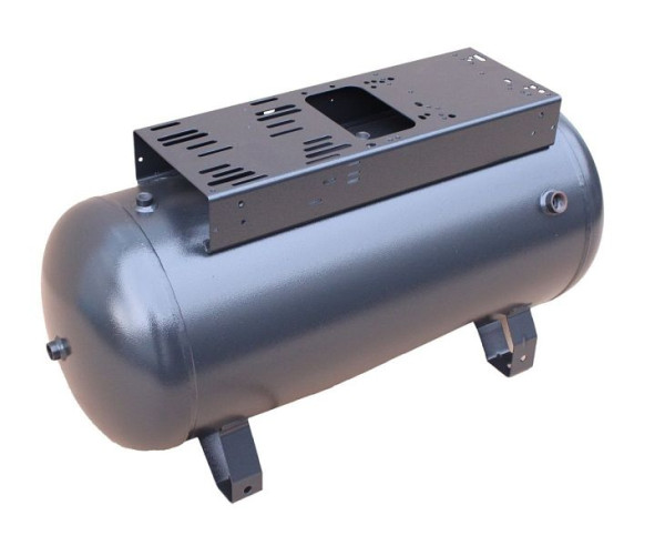 AEROTEC Druckluftkessel 50 L liegend - 11 bar verzinkt mit Konsole OHNE Anbausatz, 25500101