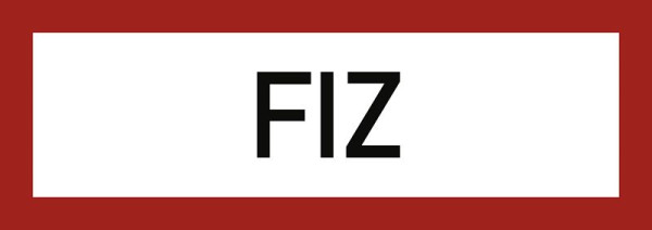 Moedel FIZ (Feuerwehr-Informationszentrale), Aluminium, reflektierend RA1, 297x105 mm, 102405