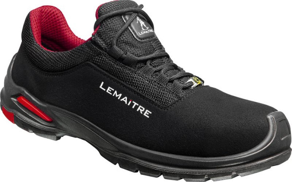 Lemaitre Riley low S3 ESD Sicherheitshalbschuh, schwarz/rot, Größe: 47, 806147