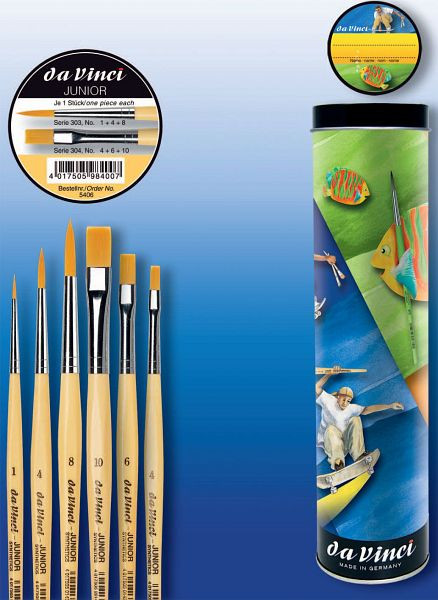 DA VINCI Junior Synthetics Schulpinsel-Set, 6 Stück, sortiert, VA-5406_0