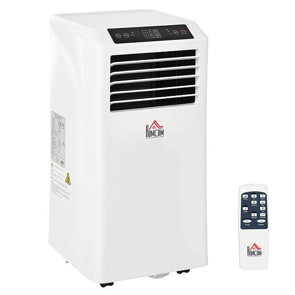 HOMCOM Mobile Klimaanlage 3-in-1, inkl. Fernbedienung, 9K BTU, 24h Timer, ABS, Weiß, 823-002V90