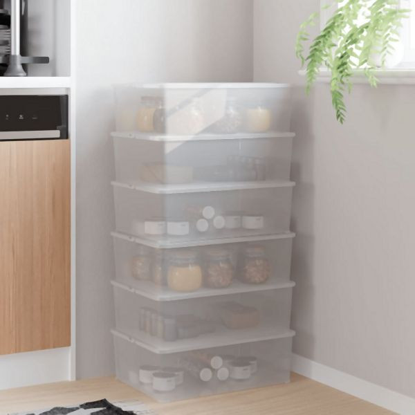 vidaXL Aufbewahrungsboxen 6 Stück Kunststoff 10 L Stapelbar, 3189187