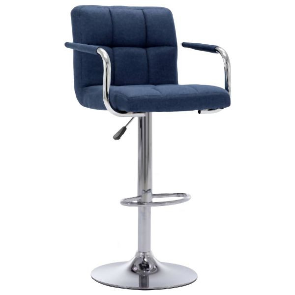 vidaXL Barhocker Blau Stoff, modern, für Bartheke, 283413