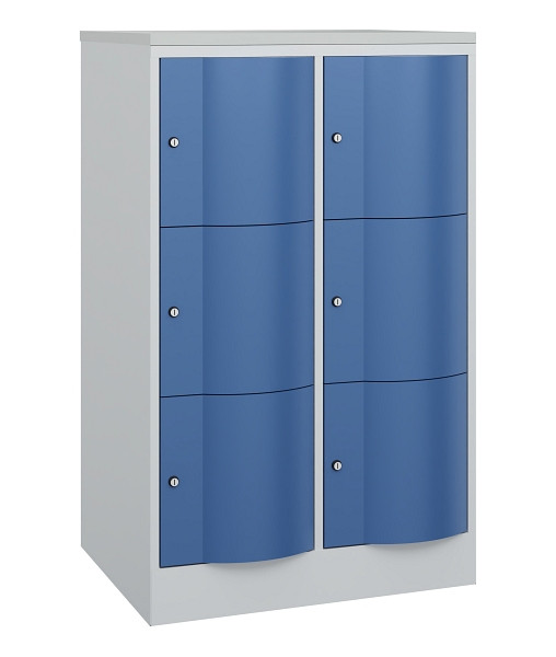 C+P XL-Schließfachschrank Resisto, H1255xB772xT640mm, 7035/5023, 8573-273 S10183