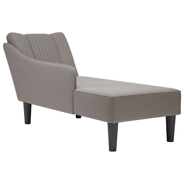 vidaXL Chaiselongue mit Rechter Armlehne Taupe Stoff, 4009803