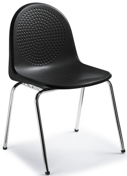 Deskin Polyamid-Schalenstuhl P1, Schwarz, 525 x 530 x 810 mm, 136685