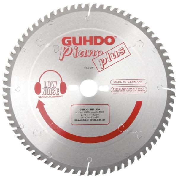GUHDO HW-Säge 350x3,5/2,5x30 Z84W KW, CNL* Piano plus *, 2123.350.31