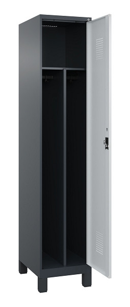 C+P Spind Evolo PLUS, mit Füßen, 1 Abteil, 1950x400x500mm, 7016/7035, Verschluss Zylinderschloss, 049010-12F S10044