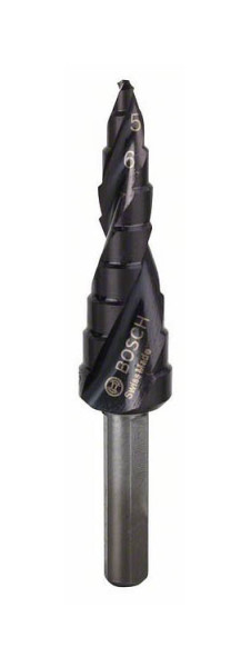 Bosch Stufenbohrer HSS-AlTiN, 4 - 12 mm, 6 mm, 66,5 mm, 9 Stufen, 2608588065