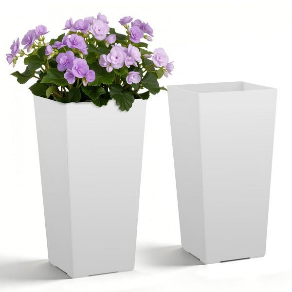 VEVOR Pflanztopf 300x300x550 mm 2er-Set, Blumenkübel, PP-Pflanzgefäß mit Innentopf & Abflusslöchern, für Zimmer- & Gartenpflanzen, FZXZSHPBS2PCSBL1Q001V0