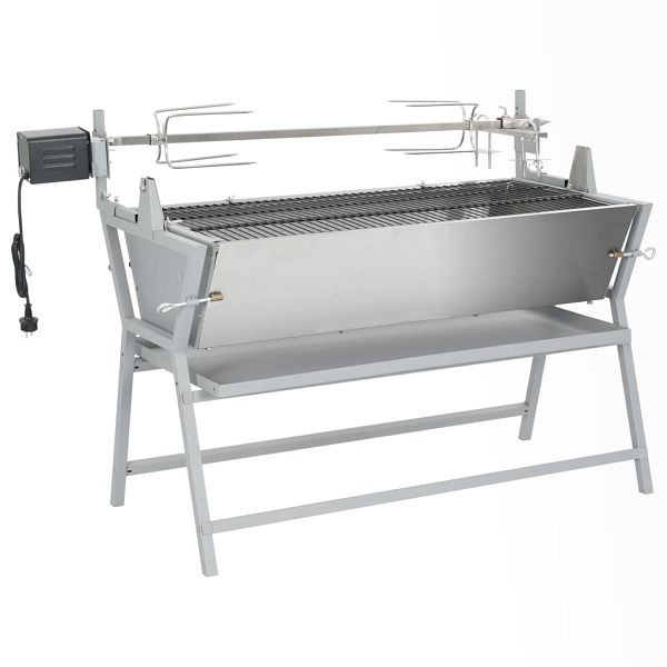 vidaXL BBQ Grill mit Drehspieß Eisen und Edelstahl, 41349