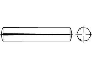 Kegelkerbstifte ISO 8744 1.4305 8 x 60 rostfrei A 1 VE=S (100 Stück)