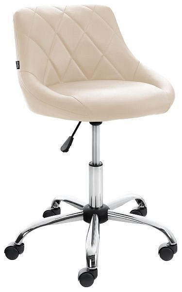 CLP Arbeitshocker Lazio Kunstleder, creme, 321807, 4251756487089