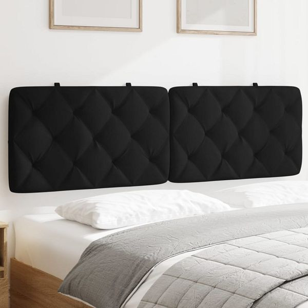 vidaXL Kopfteil-Kissen Schwarz 160 cm Samt, 374735, 8721012270893